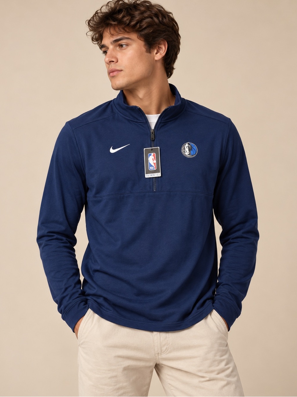 Nike Dallas Mavericks NBA Dri-FIT Quarter Zip Pullover XL NWT